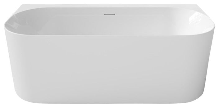 Perlato Almeria Back to Wall Soaking Tub, 65"