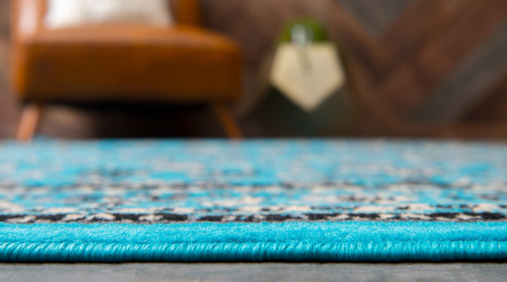 Unique Loom Turquoise Washington Sialk Hill 2' 2 x 3' 0 Area Rug
