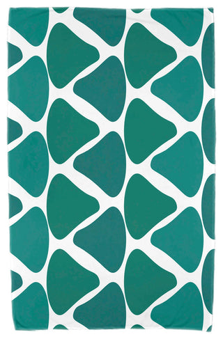 30"x60" Watermelon Seeds, Geometric Print Beach Towel, Teal
