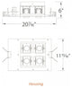 LED Precision 2X2-Light Non-IC Housing, 3000K 90CRI Spot, Universal Input, 0-10V