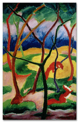 'Weasels Playing, 1911' Canvas Art by Franz Marc
