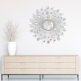 "Milkyway" Bling Round Wall Mirror, Bathroom Mirror, Vanity Mirror 36"x36"