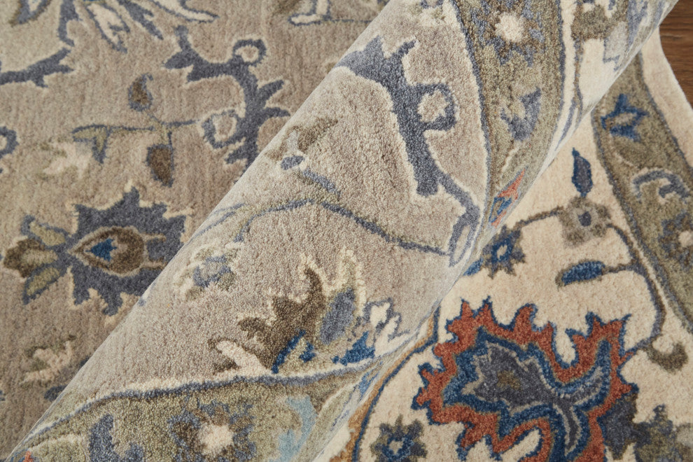 Weave & Wander Mattias Persian Warm Gray/Blue Rug, 10' X 14'
