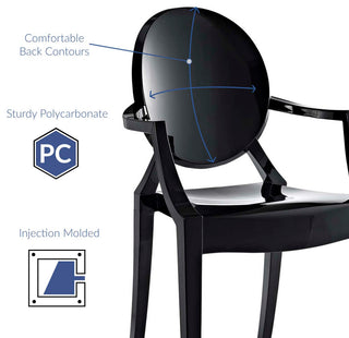 Casper Dining Armchairs Set of 2 EEI-905-BLK