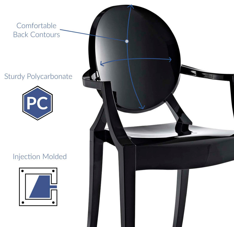 Casper Dining Armchairs Set of 2 EEI-905-BLK