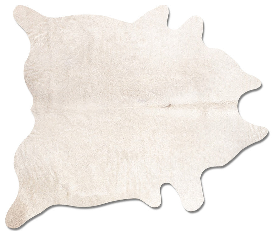 HomeRoots 60" x 84" Off White Cowhide Rug