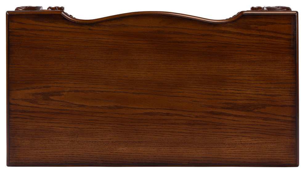 Dupree 33" Wood Writing Desk, Medium Brown