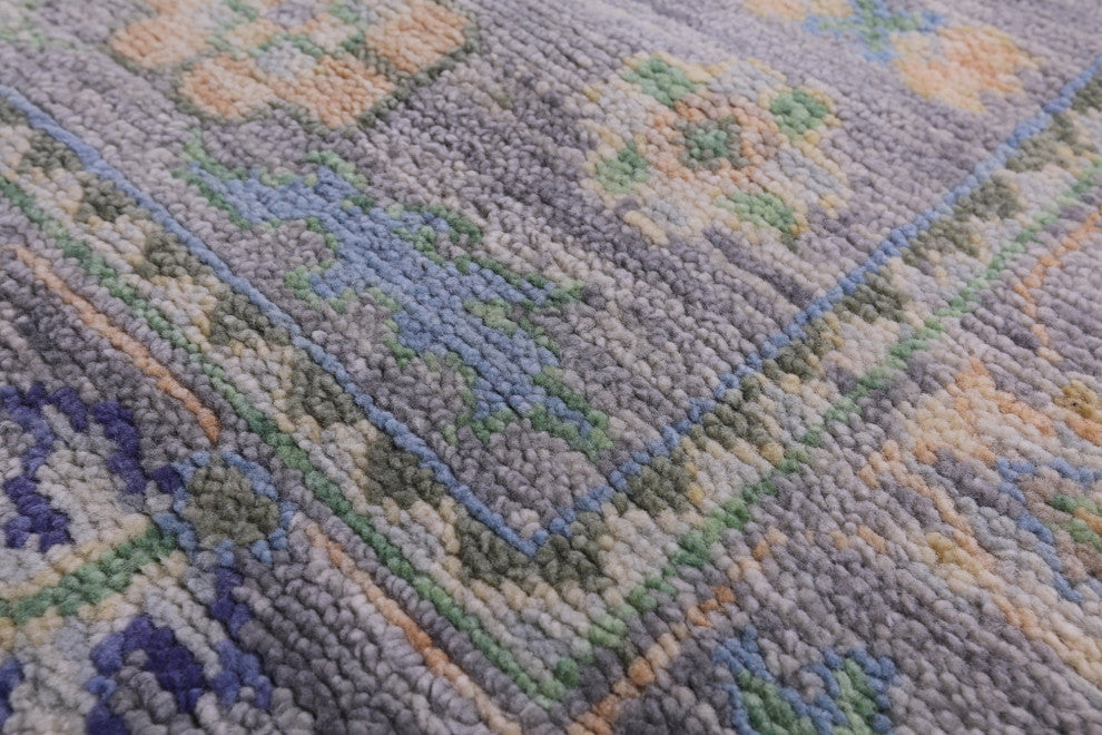 Runner Hand Knotted Turkish Oushak Wool Rug 2' 8" X 7' 11" - Q14994