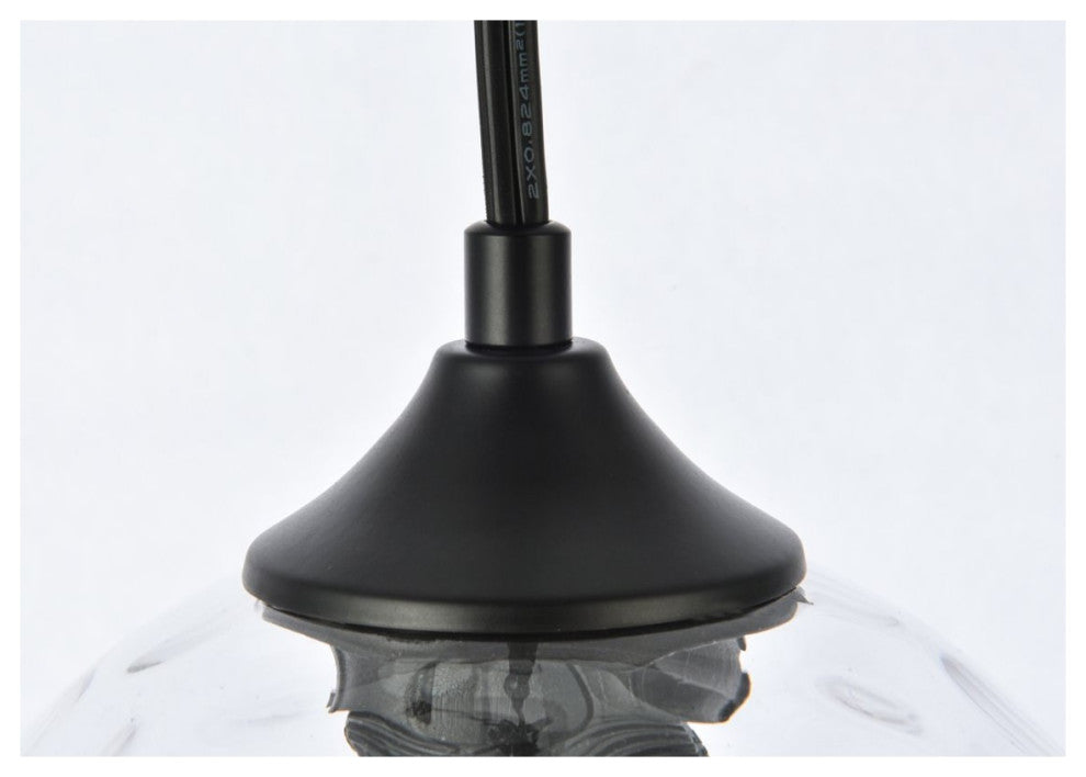 Living District Cashel 1-Light Plug-In Pendant Black