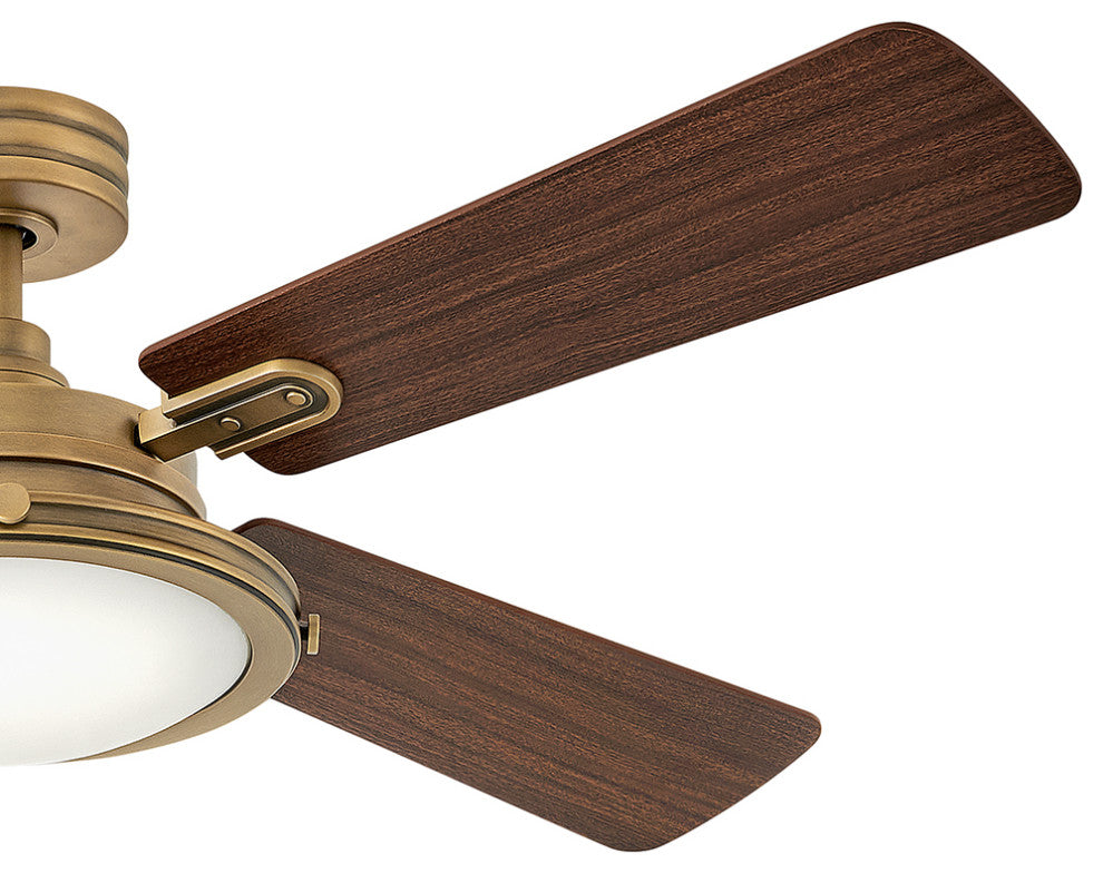 Hinkley Collier 54" Integrated LED Indoor Ceiling Fan, Heritage Brass