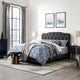 Gray Amelia Full Upholstered Fabric Bed