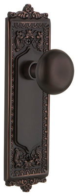 Egg & Dart Plate Passage New York Knob, Timeless Bronze