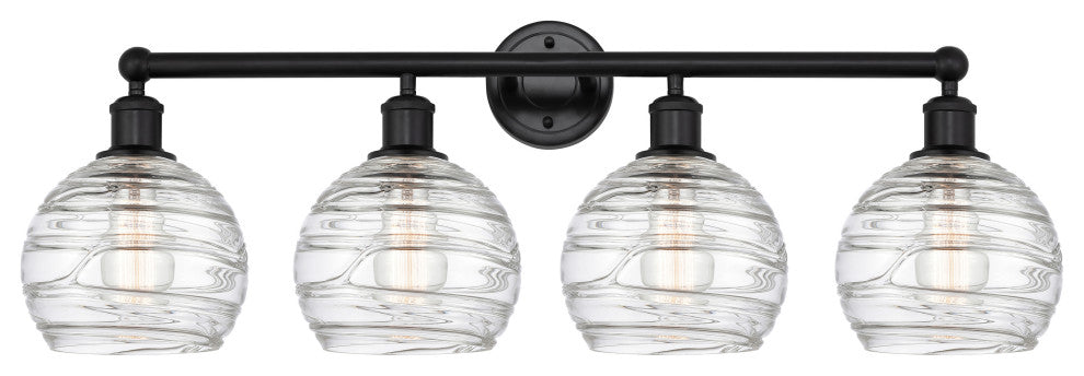 Athens Deco Swirl 4 35" Bath Vanity-Light Matte Black