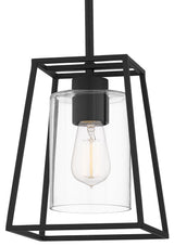 Quoizel PRC1508 Prescott 8"W Mini Pendant - Matte Black