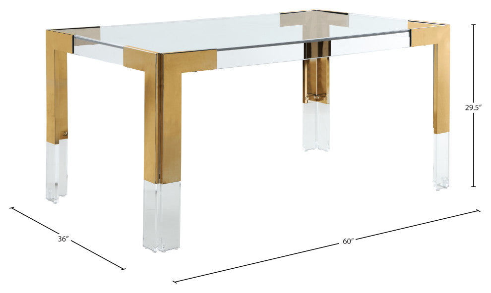 Casper Dining Table, Gold