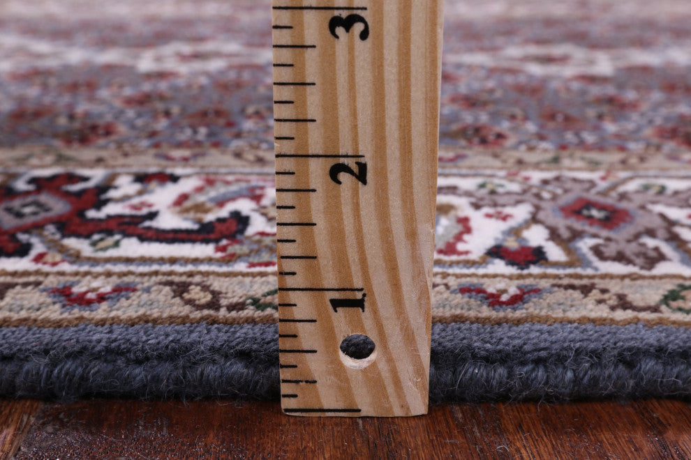 Persian Tabriz Wool and Silk Hand Knotted Runner Rug 2' 7" X 17' 10" Q8948