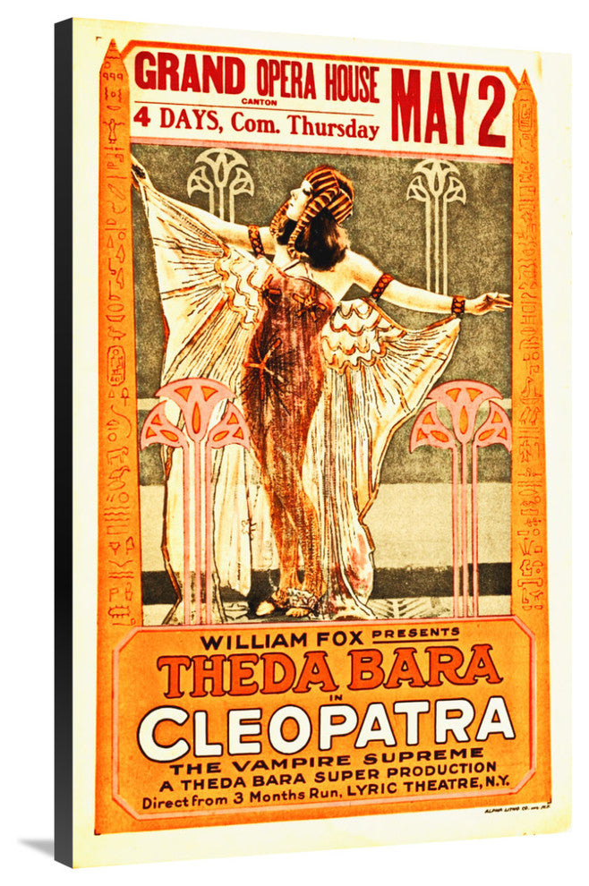 "Theda Bara, Cleopatra Poster" Canvas by Hollywood Photo Archive, 25x40"