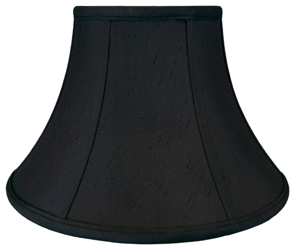 Royal Designs Shallow Bell Basic Lamp Shade, Black/Gold, 6x13x8.5