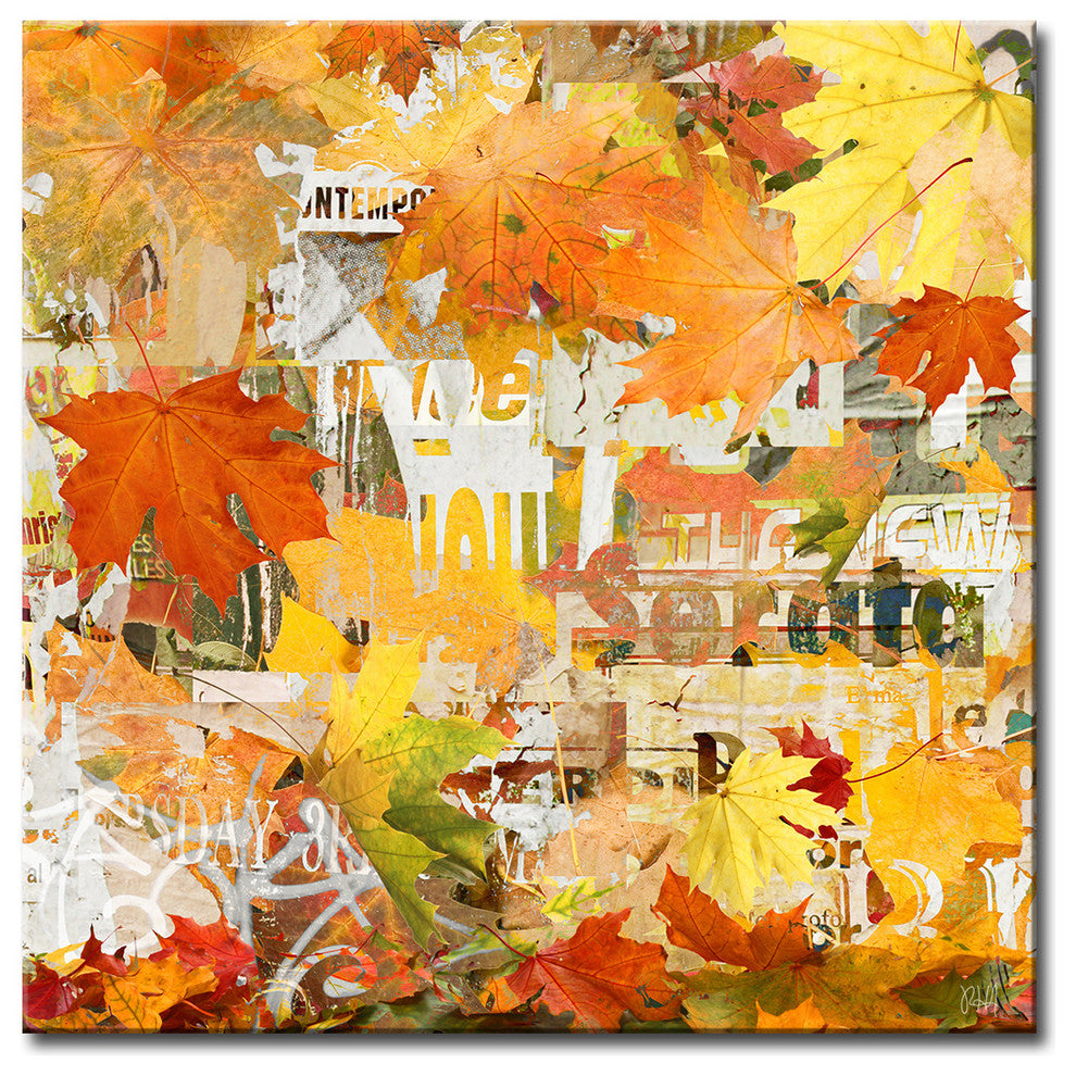 Fall Ink XI, Canvas Wall Art, 16"x16"