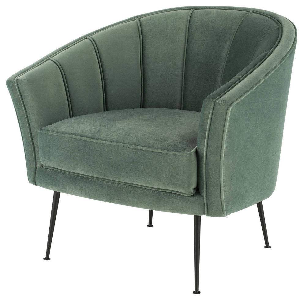 Aria Moss Fabric Single Seat Sofa
