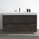 Valencia Free Standing Modern Bathroom Vanity, Gray Oak, 60"