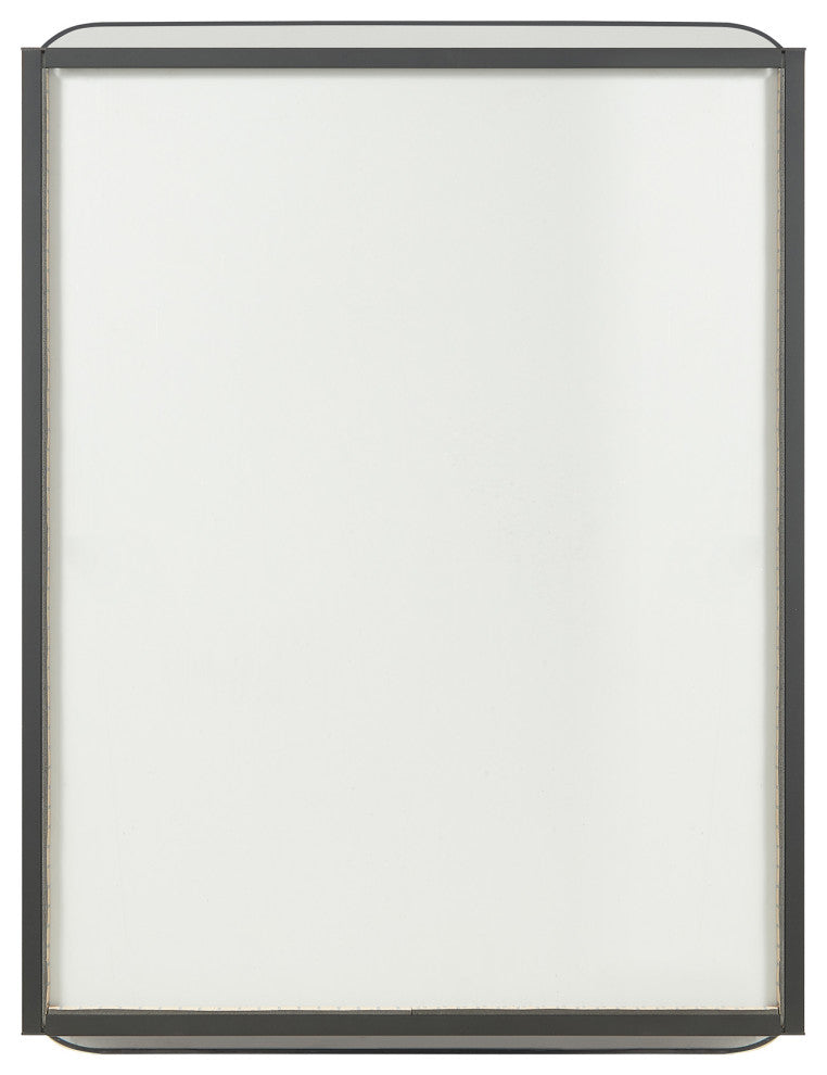 Talayuela Framed Medicine Cabinet With Mirror, Brushed Black Frame, 24"w X 32"h