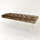 Ocean Faux Suede Bench, Brown