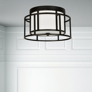Brian Patrick Flynn - Hulton 2 Light Matte Black Hulton Ceiling Mount