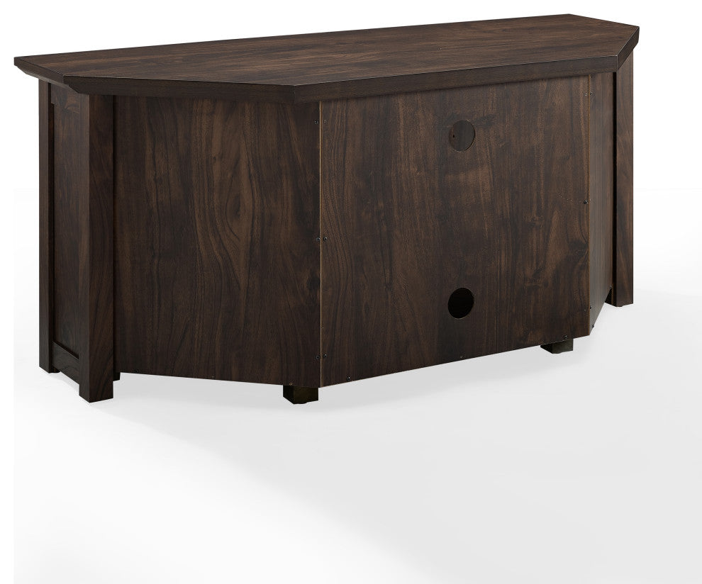 Camden 48" Corner TV Stand With Fireplace, Dark Walnut