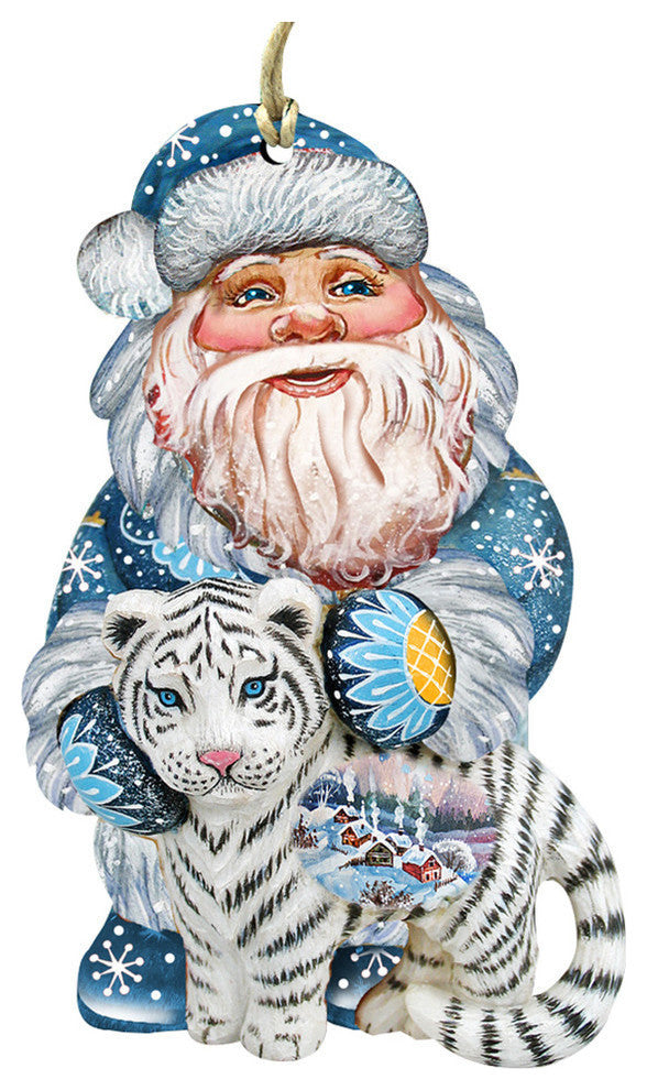 Tiger Santa Scenic, Decorative Ornament