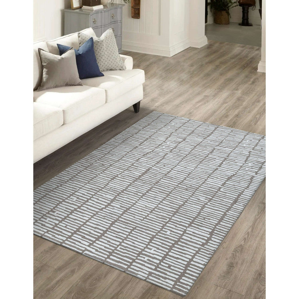 Obeetee Jaipur Static Hand Tufted Rug, Taupe, 2'x3'
