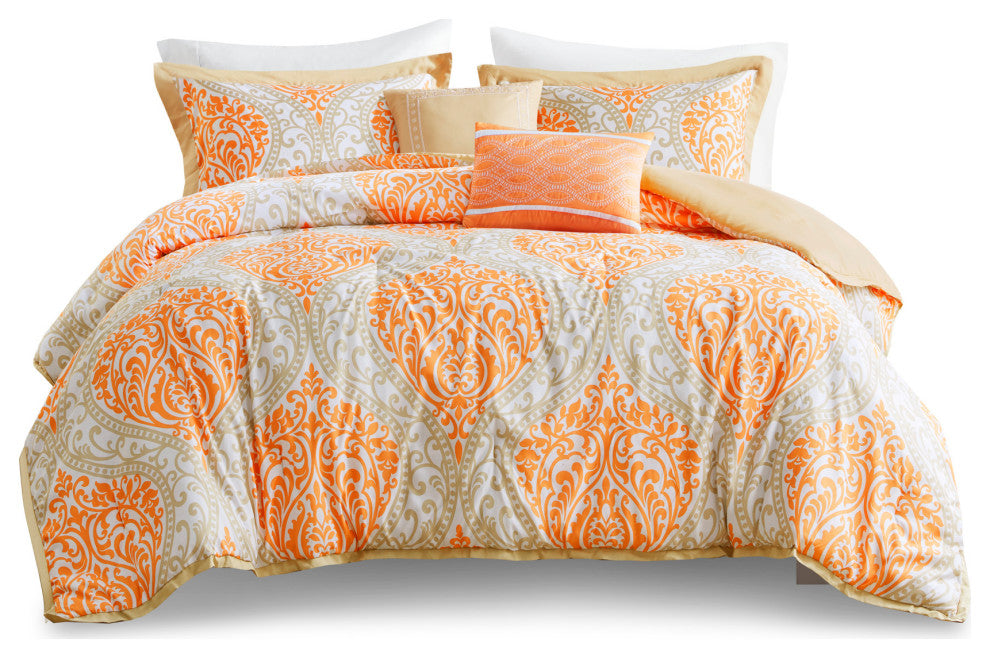 Intelligent Design Peach Skin Printed Comforter Set, Twin/Twin Xl