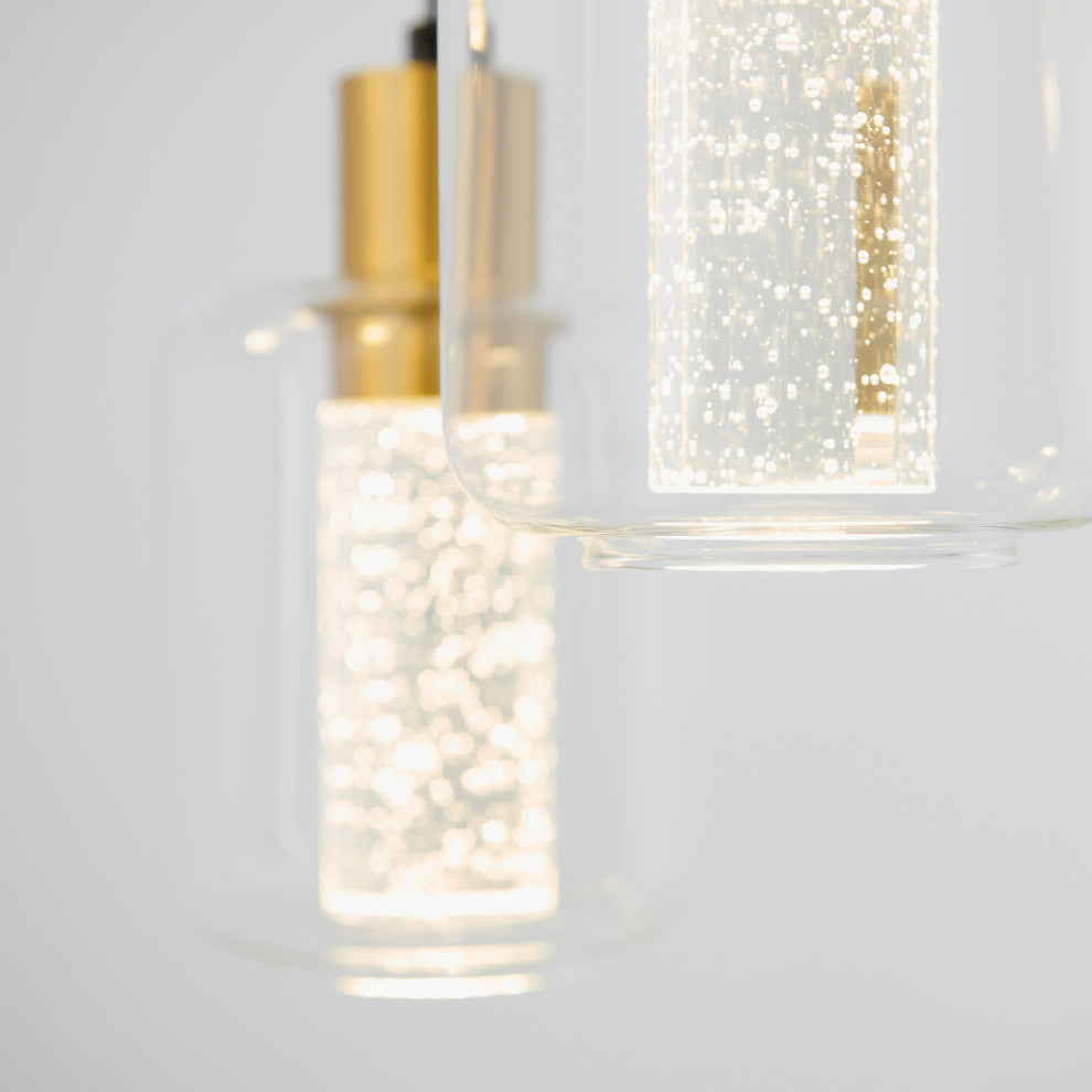 Artika Champagne Globe Integrated LED 4-light Pendant Light Fixture