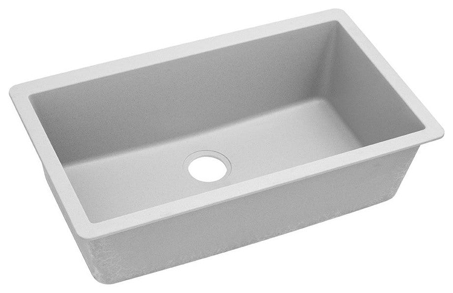 ELGRU13322WH0 Quartz Classic 33" x 18-7/16" Undermount Sink, White
