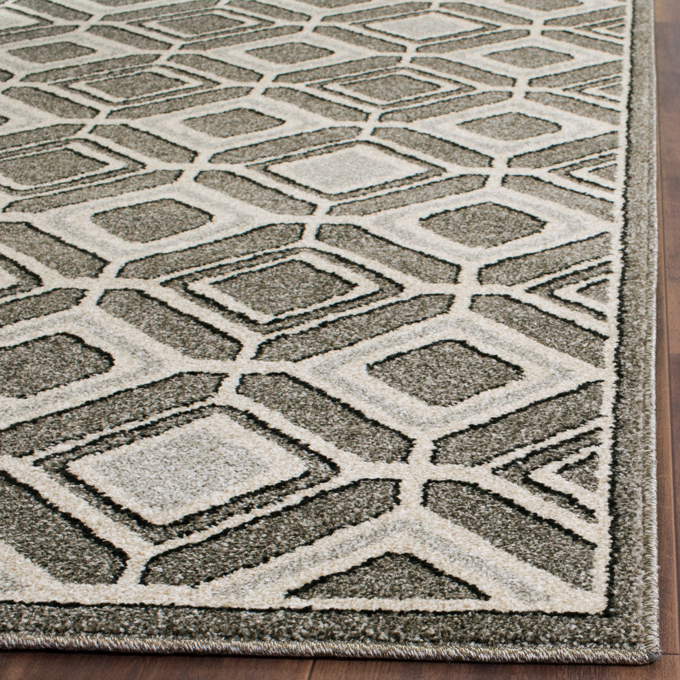 Safavieh Amherst Amt433C Outdoor Rug, Grey/Light Grey, 5'0" X 8'0"