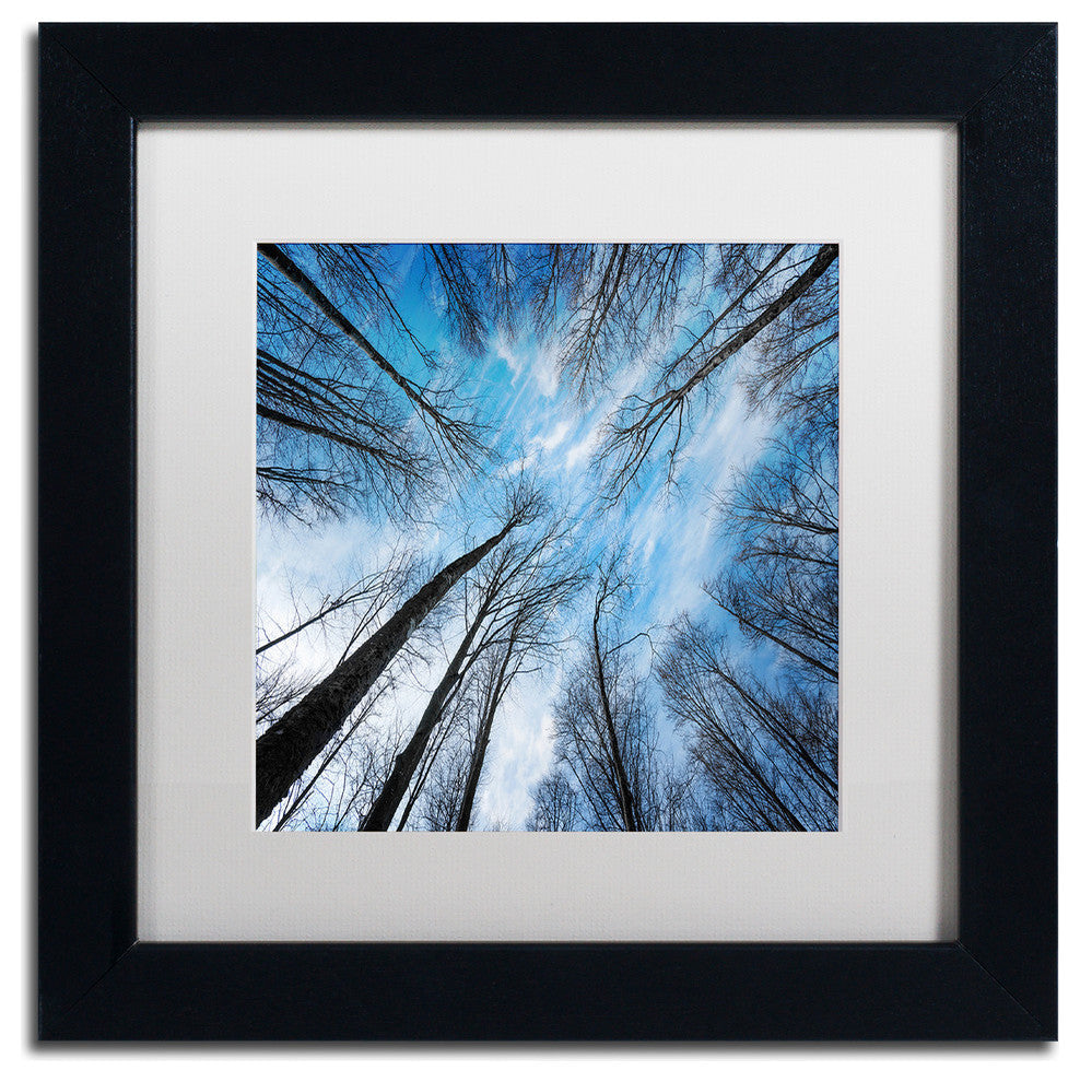 Philippe Sainte-Laudy 'Blue Crunch' Art, Black Frame, White Matte, 11"x11"