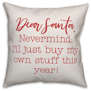 Dear Santa 20"x20" Throw Pillow Cover