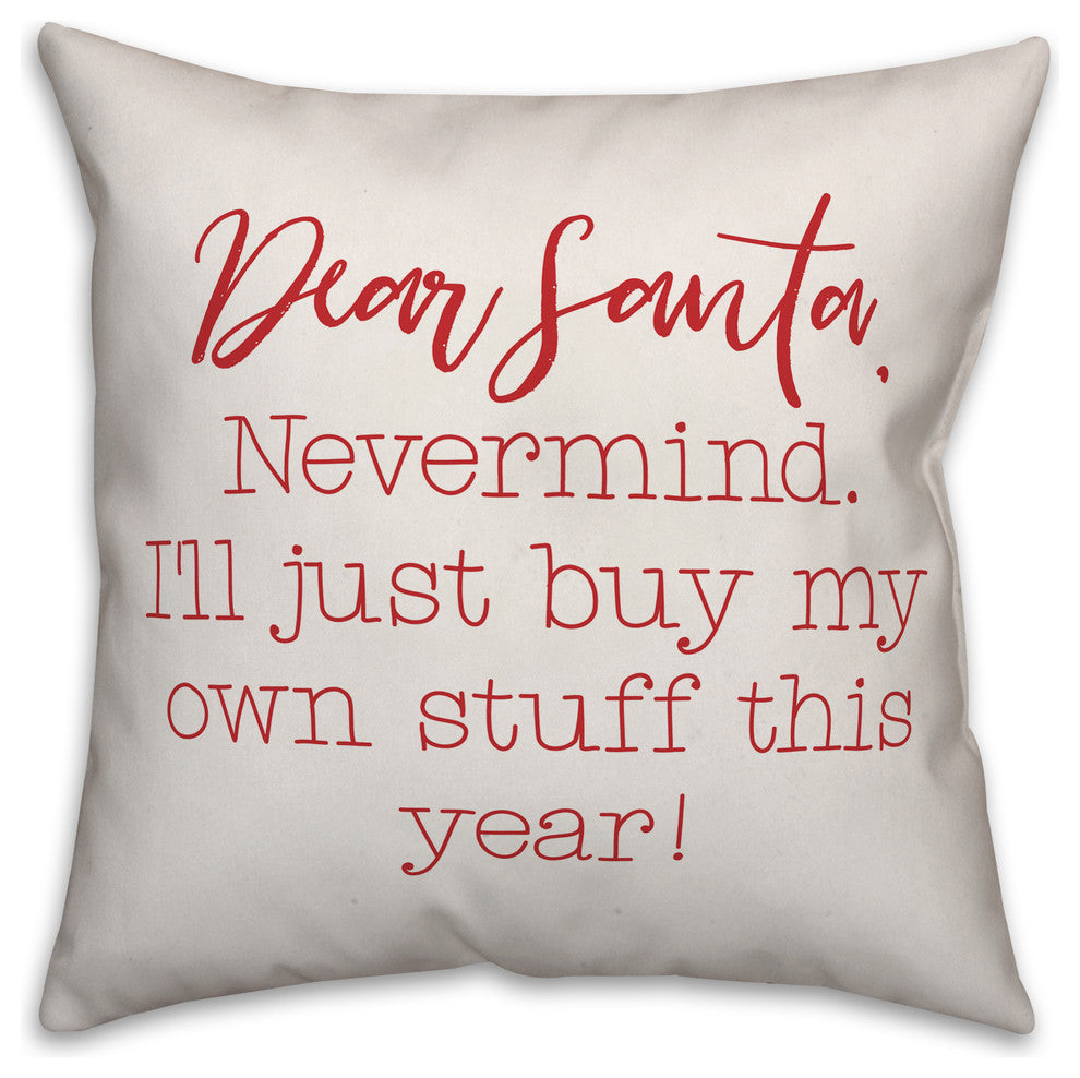 Dear Santa 20"x20" Throw Pillow Cover