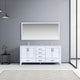 Jacques 72" White Double Vanity Set with White Carrara Marble Top