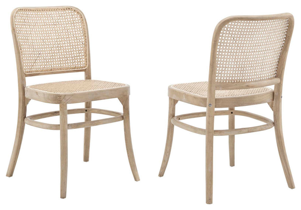 Winona Wood Dining Side Chair Set of 2, Gray