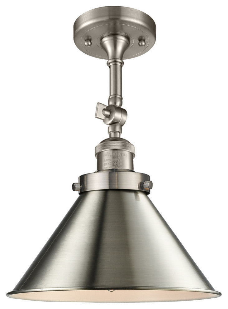 INNOVATIONS LIGHTING 201F-SN-M10-SN-LED 1 Light LED Semi-Flush Mount