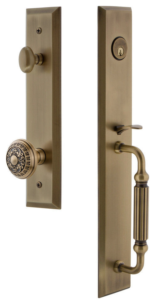 Fifth Avenue 1-Piece Dummy Handleset, F Grip and Windsor Knob, 849686