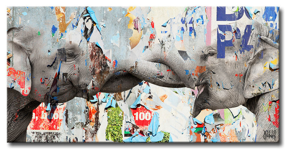 Saddle Ink Elephant VI, 20"x40"