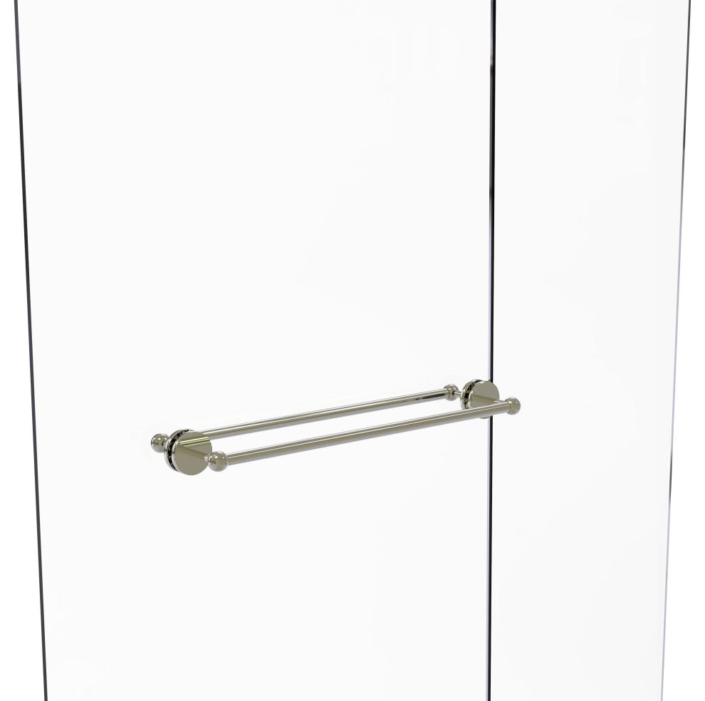 Prestige Skyline 24" Back to Back Shower Door Towel Bar, Polished Nickel