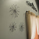 Set of 6 Unique Silver Bursting Star Metal Wall Sculptures with Jeweled Points