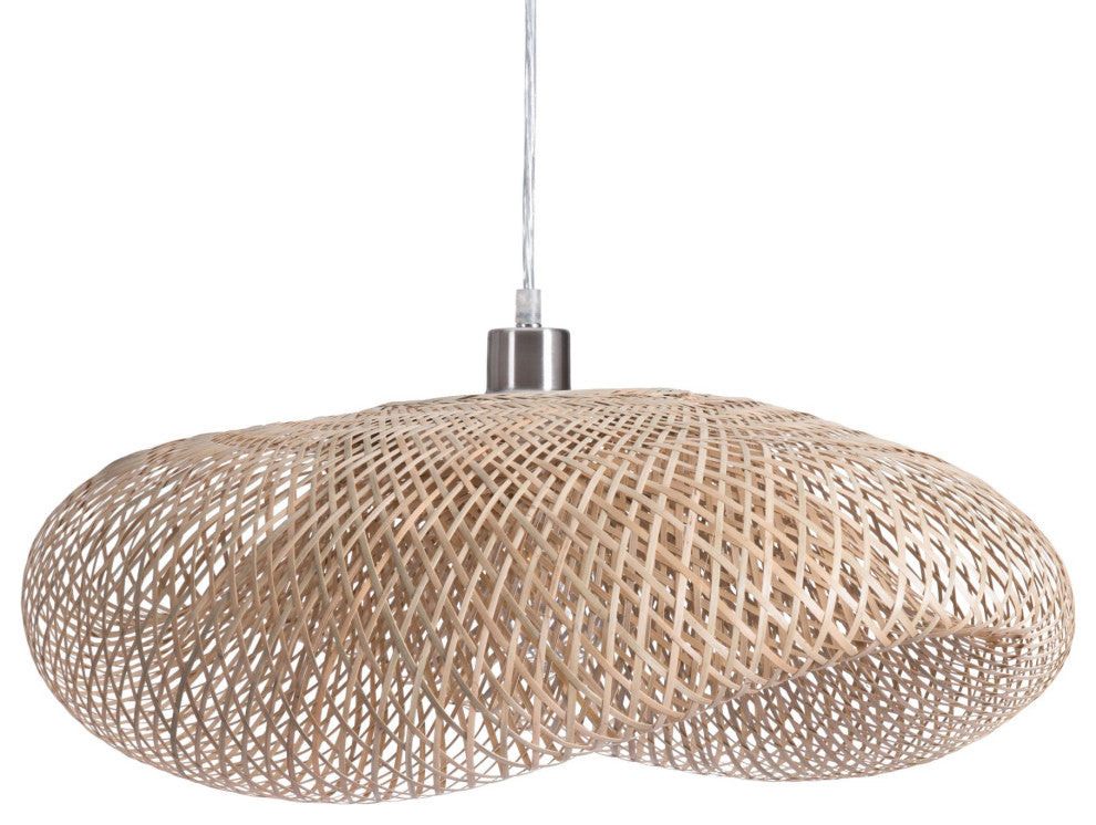 Pendant Ceiling Light Fixture, Steel Metal, Polyester, Natural, Lounge Cafe