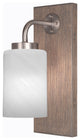 Oxbridge Wall Sconce, Graphite & Painted Distressed Metal, 4" White Marble