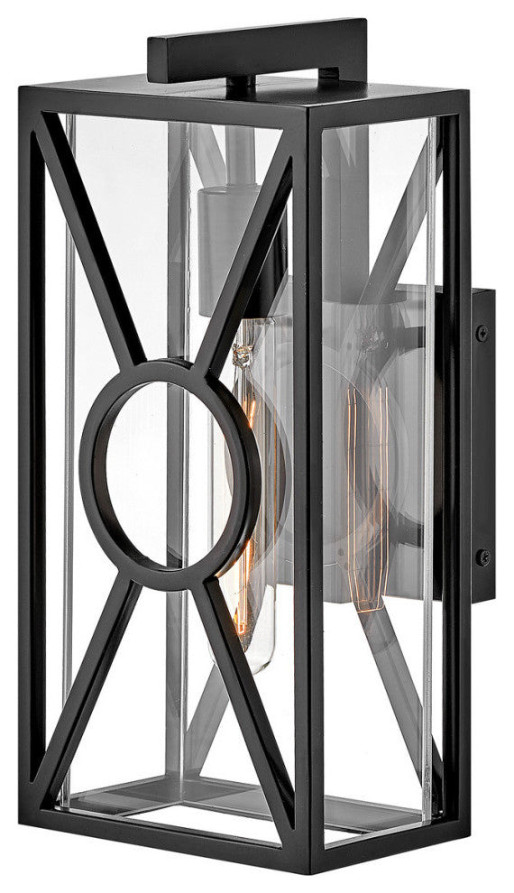 Hinkley Brixton Medium Wall Mount Lantern, Black