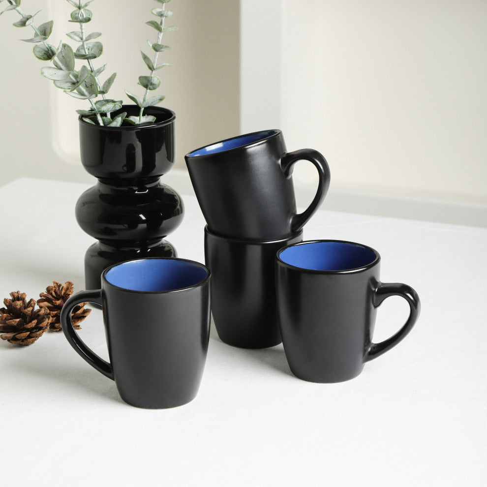 Stone Lain Albie Stoneware 20 Piece Dinnerware Set With Pasta Bowls, Blue