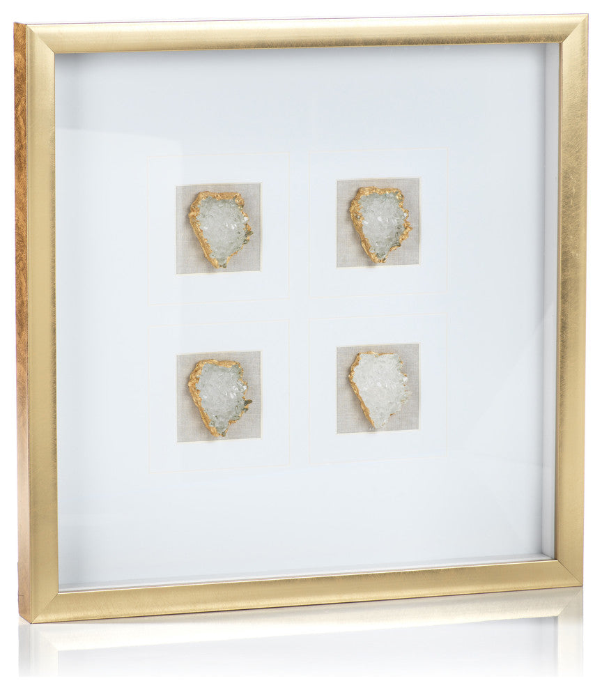 Muzo Gold Framed Crystal Wall Decor, 20"x20"